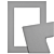 Passe-partout - Cementgrijs met witte kern