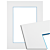 Passe-partout - Wit met blauwe kern