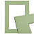 Passe-partout - Zacht groen met witte kern