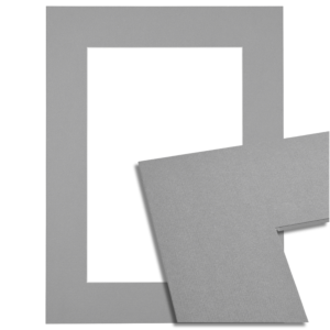 Passe-partout - Cementgrijs met witte kern