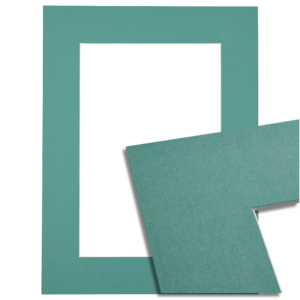 Passe-partout - Aqua blauw/groen met witte kern