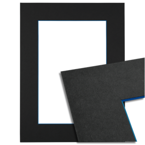 Passe-partout - Zwart met blauwe kern
