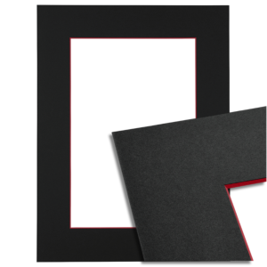 Passe-partout - Zwart met rode kern