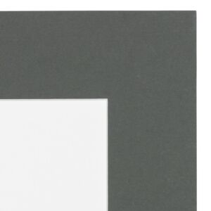Passe-partout - Staalgrijs met witte kern, 70x70cm