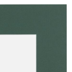 Passe-partout - Jenever groen / donkergroen met witte kern, 70x70cm