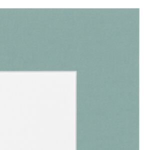 Passe-partout - Aqua blauw/groen met witte kern, 30x40cm