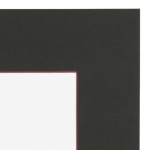 Passe-partout - Zwart met rode kern, 30x45cm