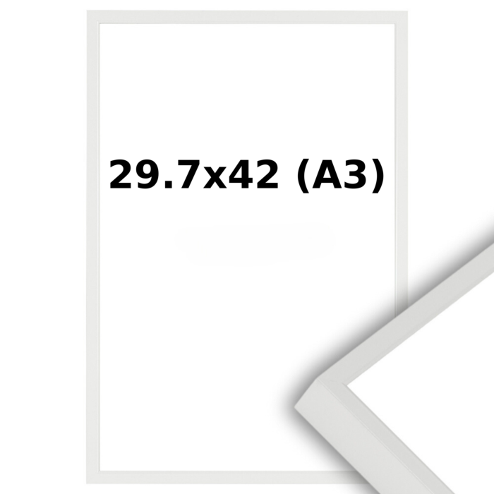 Aluminium Wissellijst A3 29.7x 42 Wit - Helder Glas - Professional 