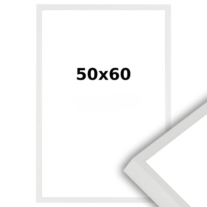 Aluminium Wissellijst 50 x 60 Wit - Helder Glas - Professional