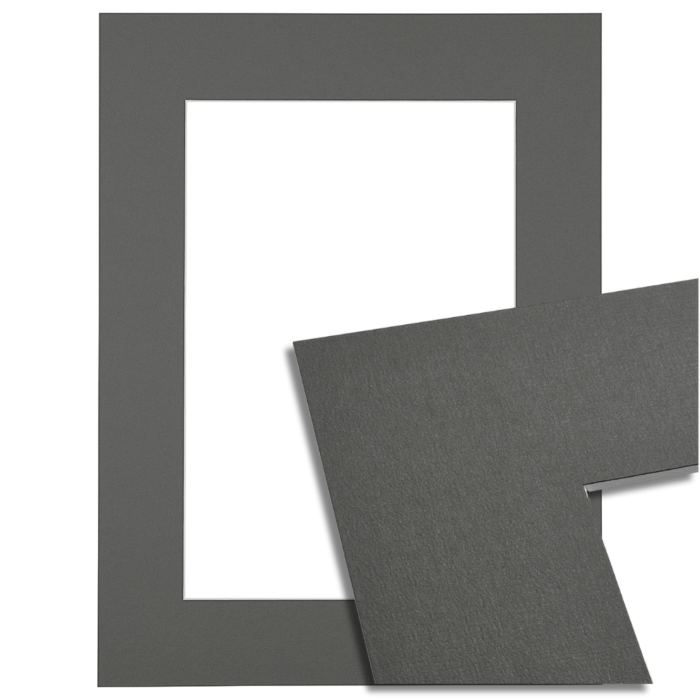 Passe-partout - Staalgrijs met witte kern