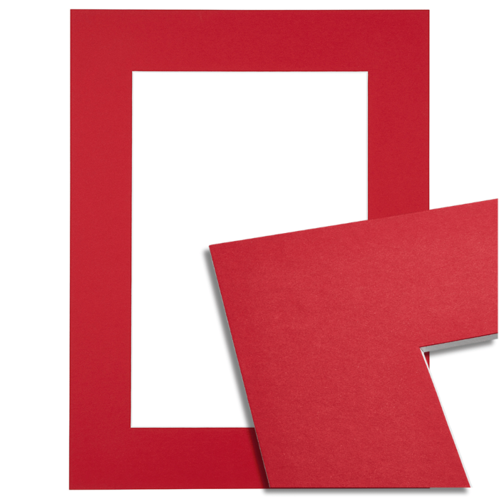 Passe-partout - Ferrarirood met witte kern