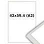 Aluminium Wissellijst A2 42 x 59.4 Wit - Ontspiegeld Glas - Professional 
