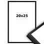 Aluminium Wissellijst 20 x 25 Zwart - Ontspiegeld Glas - Professional
