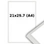 Aluminium Wissellijst A4 21 x 29.7 Wit - Ontspiegeld Glas - Professional
