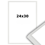 Aluminium Wissellijst 24x30 Wit - Helder Glas - Professional