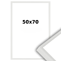 Aluminium Wissellijst 50 x 70 Wit - Helder Glas - Professional