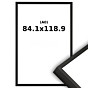 Wissellijst Zwart A0 - 84,1 x 118,9cm - Ontspiegeld Acrylite - Professional 