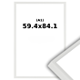 Wissellijst Wit A1 - 59,4 x 84,1cm - Ontspiegeld Acrylite - Professional
