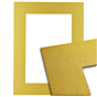 Passe-partout - Metallic Goud - Witte kern