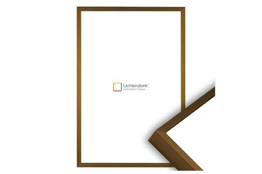 Bronsgouden aluminium wissellijst in A4-formaat (21x29.7 cm), ideaal voor het inlijsten van diploma’s, certificaten en kunstwerken.